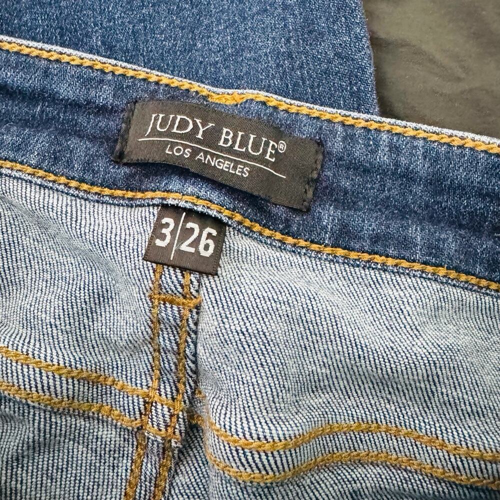 Judy Blue Cropped Straight Leg Blue Jeans Women’s Size 26 - Picture 6 of 8